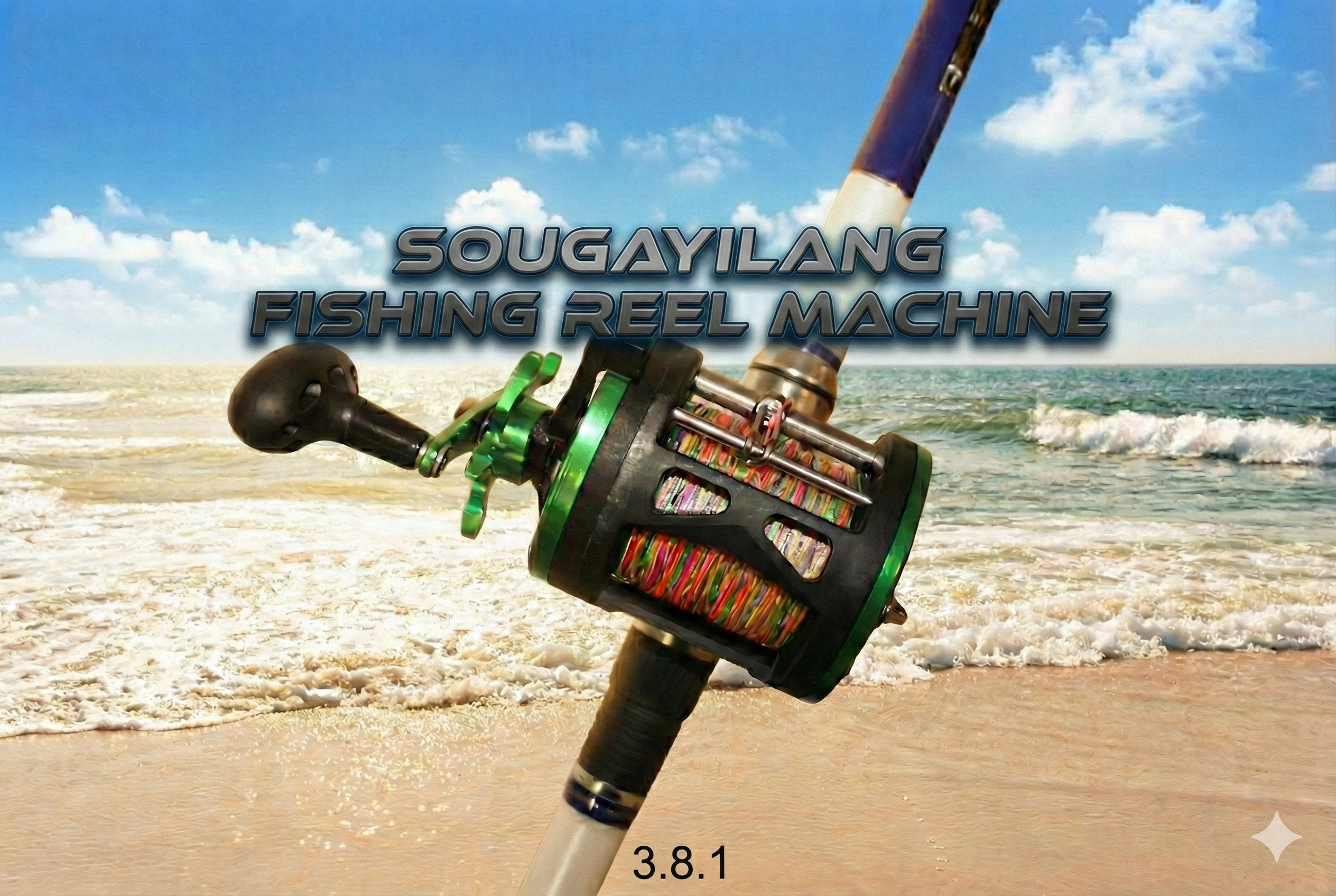 Sougayilang Metal Fishing Reel 3.8:1 Speed Ratio 3+1 Bearings Outgoing Line Alarm for Sea Fishing Reel to Deal with Large Fish