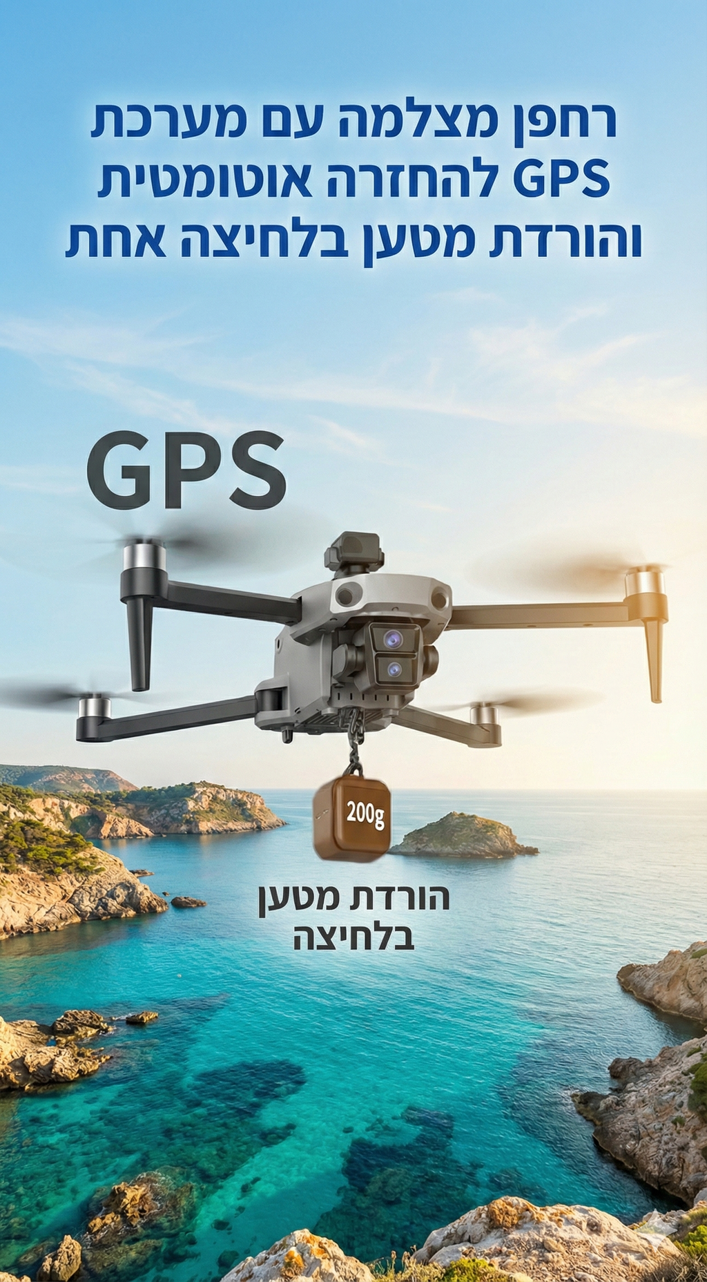 New GPS Drone Fishing Air Drop 4K Professional HD Dual Camera 5G WIFI  Brushless Fishing Dron 3KM Gift