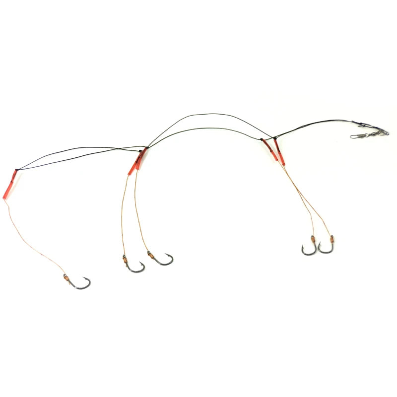 1psc 5 # -14 # Fishhooks Stainless Steel Rigs Swivel Fishing Tackle Lures Pesca Baits Single Hook Combination 5 Hooks Small Hook