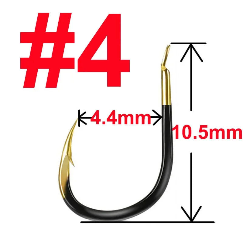 20 pcs Fishing Hook Single Fishhook Fishing Accessories Supplies Lures Carp Fishing Tackle Barbed Colored Tungsten Alloy