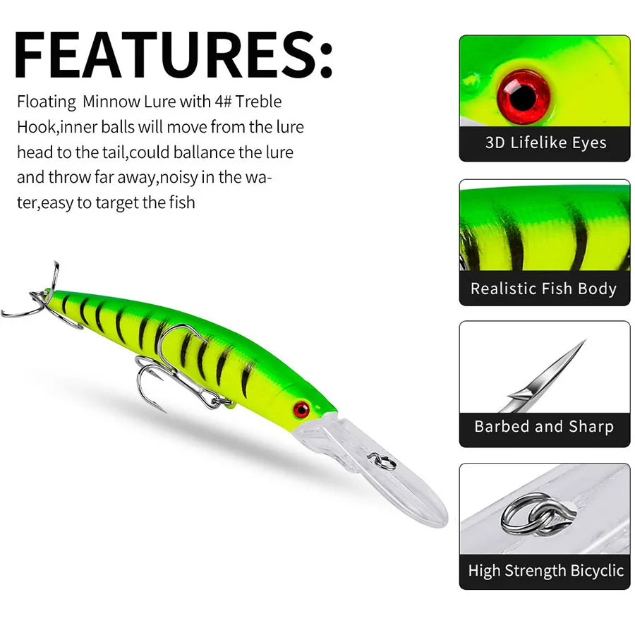 Crankbaits Fishing Lures Jerkbait Minnow Hard Bait Artificial Wobblers For Trolling Pike Top Water Carp Fishing Tackle Swimbait