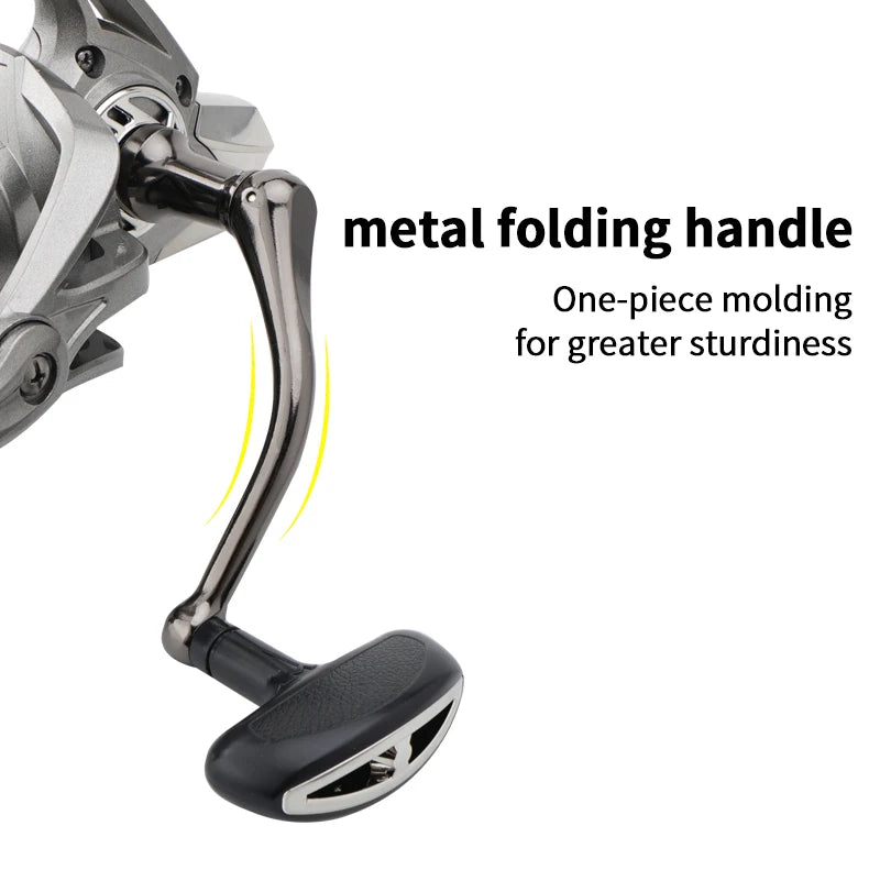 Huidiao NGK-II Heavy Duty Spinning Reel 25KG Max Drag 8000-14000 Zero Play 6+1BB Smooth Casting Reel for Surf & Offshore Fishing