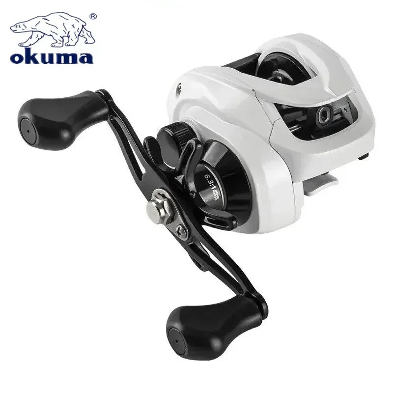OKUMA fishing reel metal wire cup 6.3:1 water droplet wheel 10KG magnetic brake fishing bait carp fishing reel