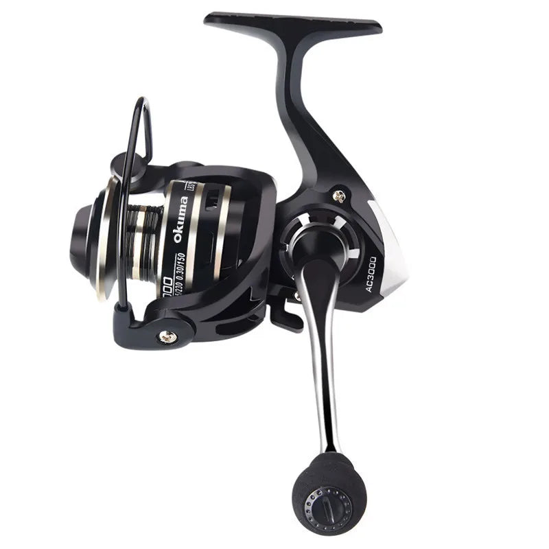 Newest OKUMA AC2000-7000 Fishing Reel Metal Ball Grip Spinning Reel 5.2:1 Metal Reel Cup 12KG Max Drag