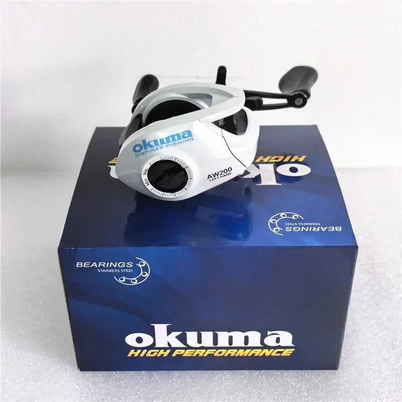 OKUMA fishing reel metal wire cup 6.3:1 water droplet wheel 10KG magnetic brake fishing bait carp fishing reel