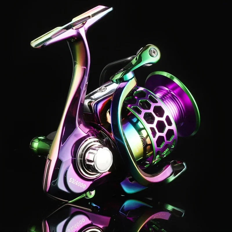 SK1000-6000 14+1BB Spinning Fishing Reel 5.0:1 High Speed Ratio EVA Grip Max Drag 8 Kg Handle Right/Left Carp Fishing Reel