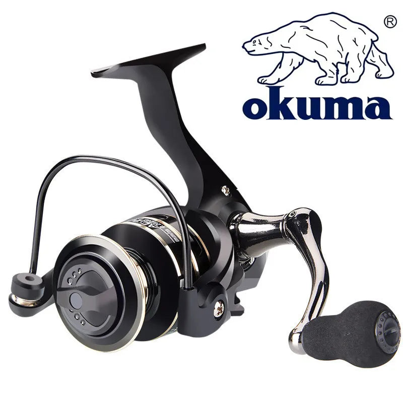 Newest OKUMA AC2000-7000 Fishing Reel Metal Ball Grip Spinning Reel 5.2:1 Metal Reel Cup 12KG Max Drag