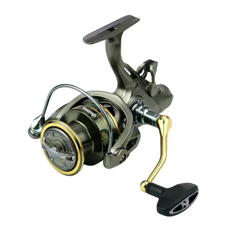 OKUMA Fishing Reel Spinning Wheel with Double Brake 18KG Line Capacity for Angling And Baitcasting