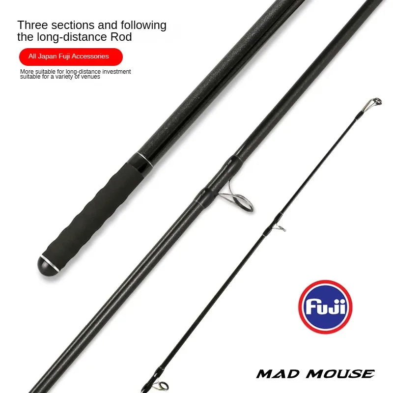 MADMOUSE Japan Full Fuji Surf Rod 4.20M 46T High Carbon 3 Sections 100-250g Surf Casting Fishing Rods