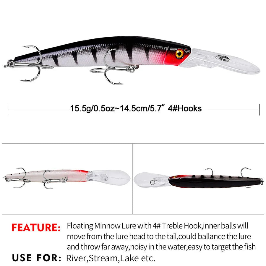 Crankbaits Fishing Lures Jerkbait Minnow Hard Bait Artificial Wobblers For Trolling Pike Top Water Carp Fishing Tackle Swimbait