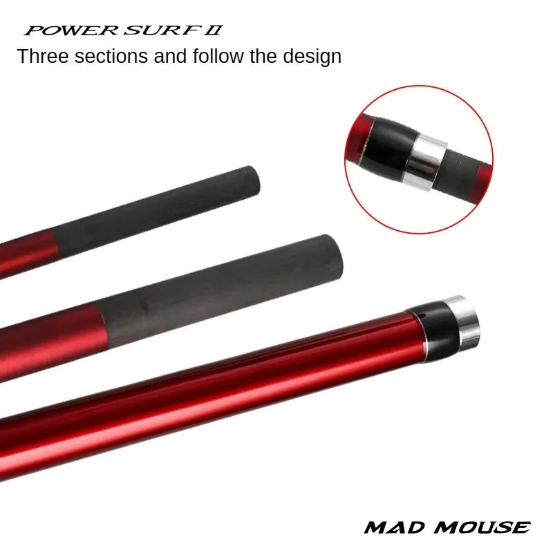 MADMOUSE Japan Full Fuji Surf Rod 4.20M 46T High Carbon 3 Sections 100-250g Surf Casting Fishing Rods