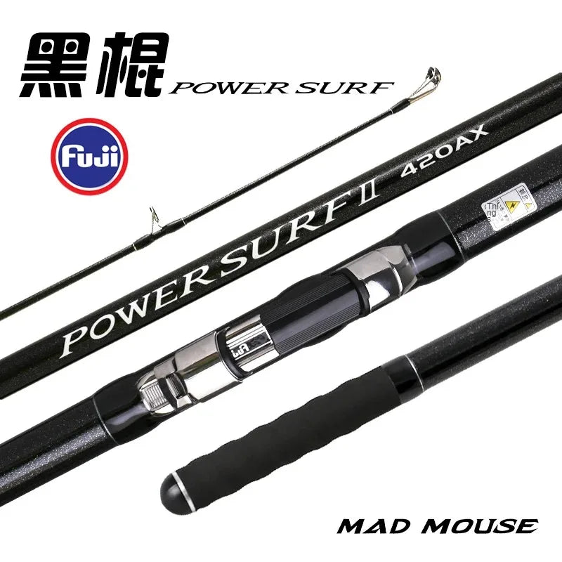 MADMOUSE Japan Full Fuji Surf Rod 4.20M 46T High Carbon 3 Sections 100-250g Surf Casting Fishing Rods