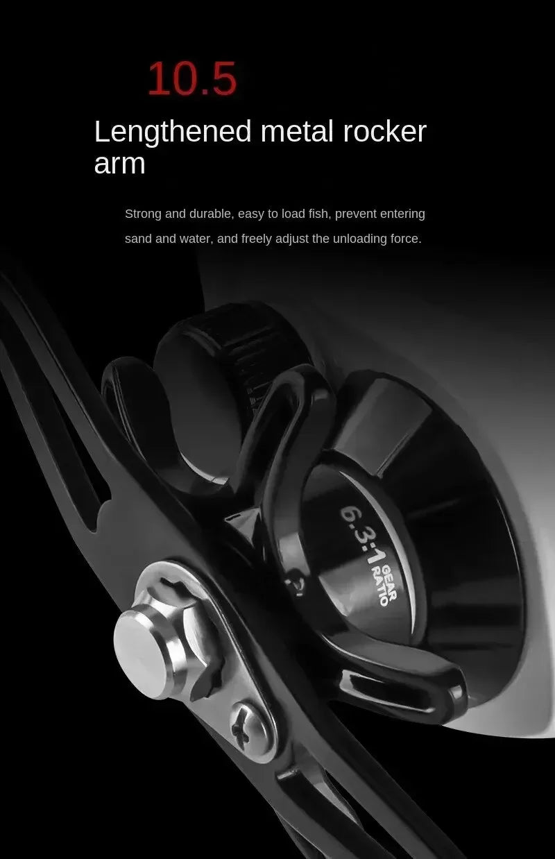 OKUMA fishing reel metal wire cup 6.3:1 water droplet wheel 10KG magnetic brake fishing bait carp fishing reel