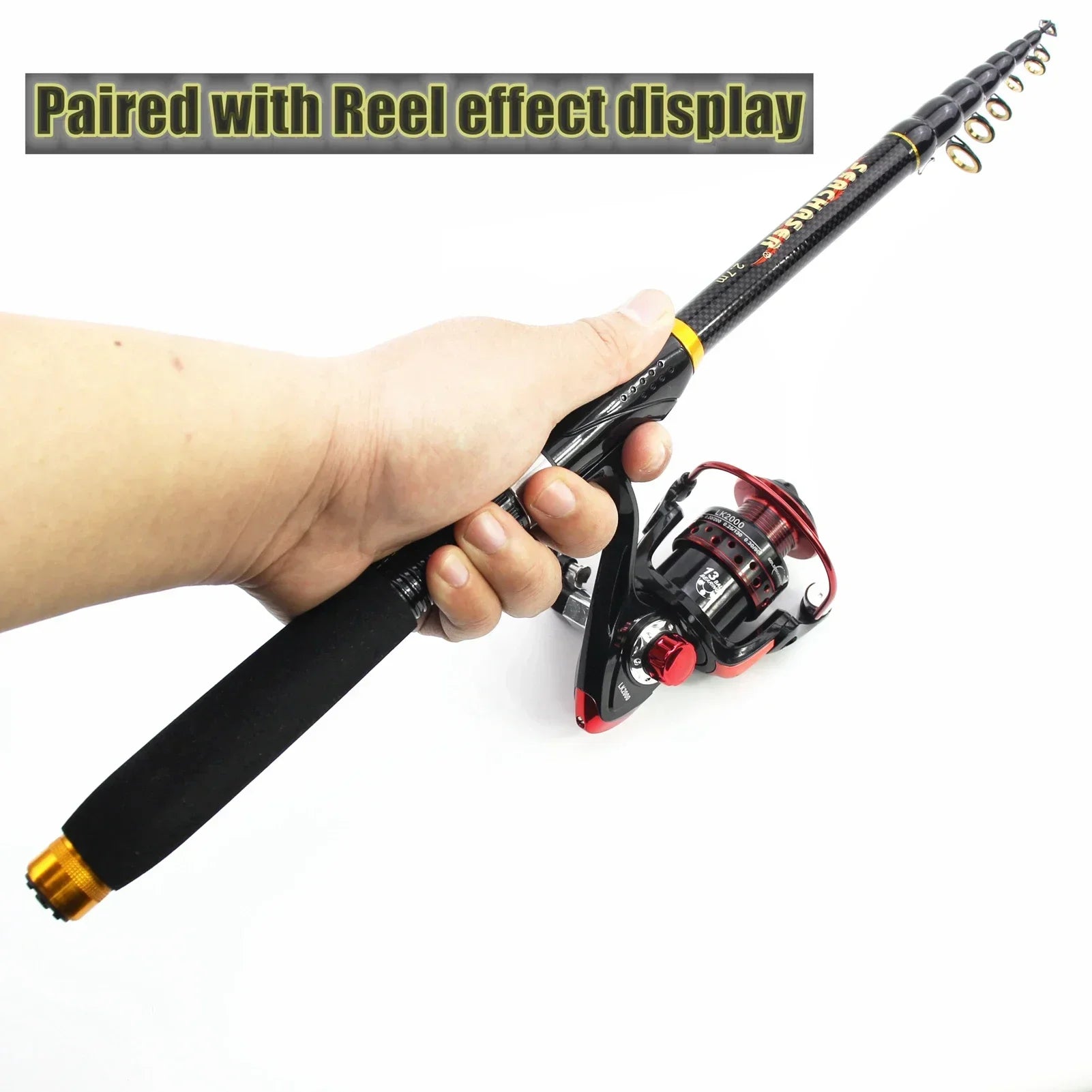 1.8m-3.6m Carbon Fiber Fishing Rod Short Pocket Portable Spinning Rod Lure Pole Telescopic Carp Trout Beach Fish Rods