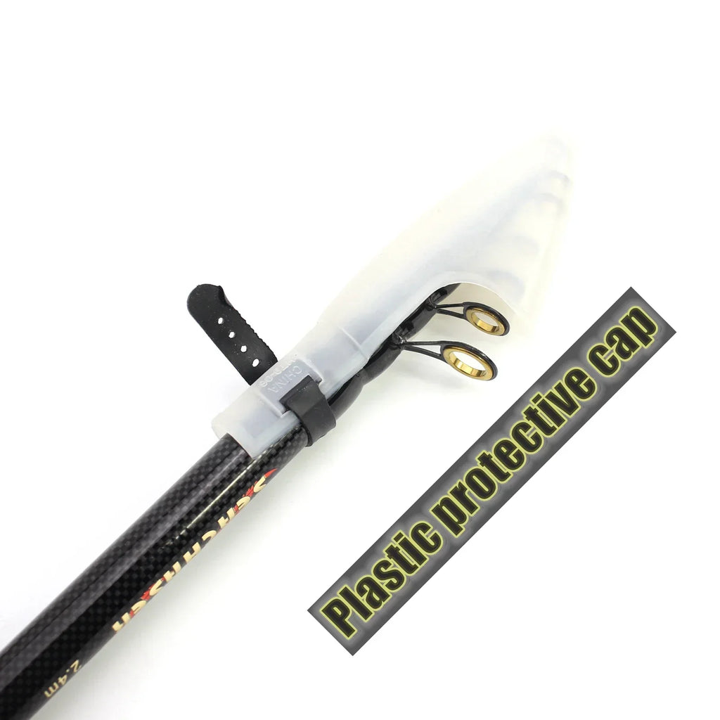 1.8m-3.6m Carbon Fiber Fishing Rod Short Pocket Portable Spinning Rod Lure Pole Telescopic Carp Trout Beach Fish Rods