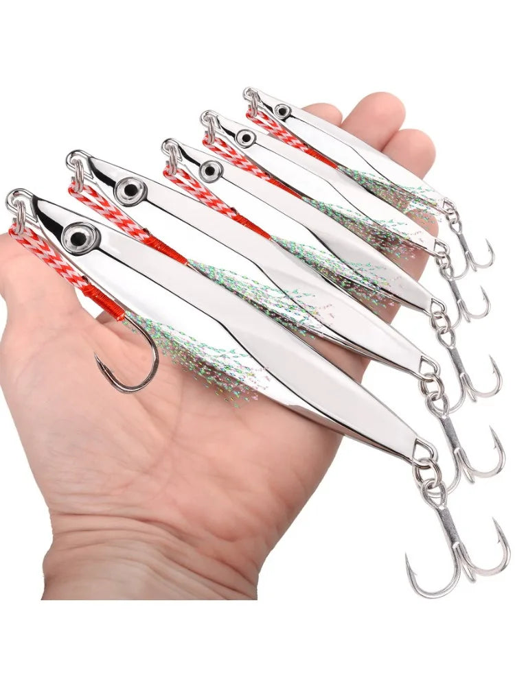1pcs 40g 30g 20g 15g 10g Sea Fishing Bait Jigging Lure Metal Fishing Lure Saltwater Lures Practical Tackle Saltwater Accessories