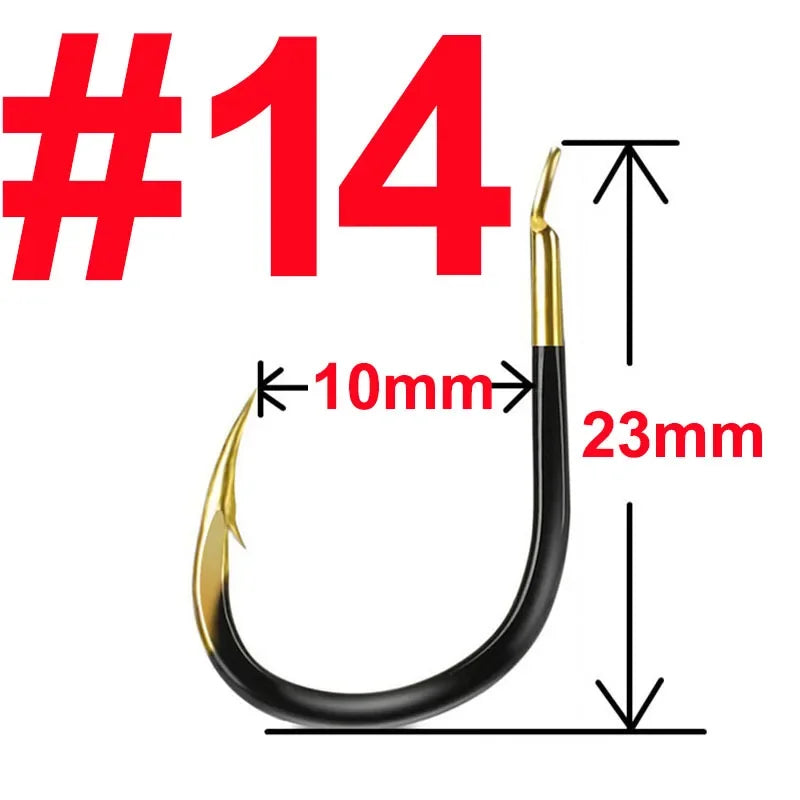 20 pcs Fishing Hook Single Fishhook Fishing Accessories Supplies Lures Carp Fishing Tackle Barbed Colored Tungsten Alloy