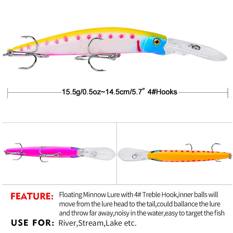 Crankbaits Fishing Lures Jerkbait Minnow Hard Bait Artificial Wobblers For Trolling Pike Top Water Carp Fishing Tackle Swimbait