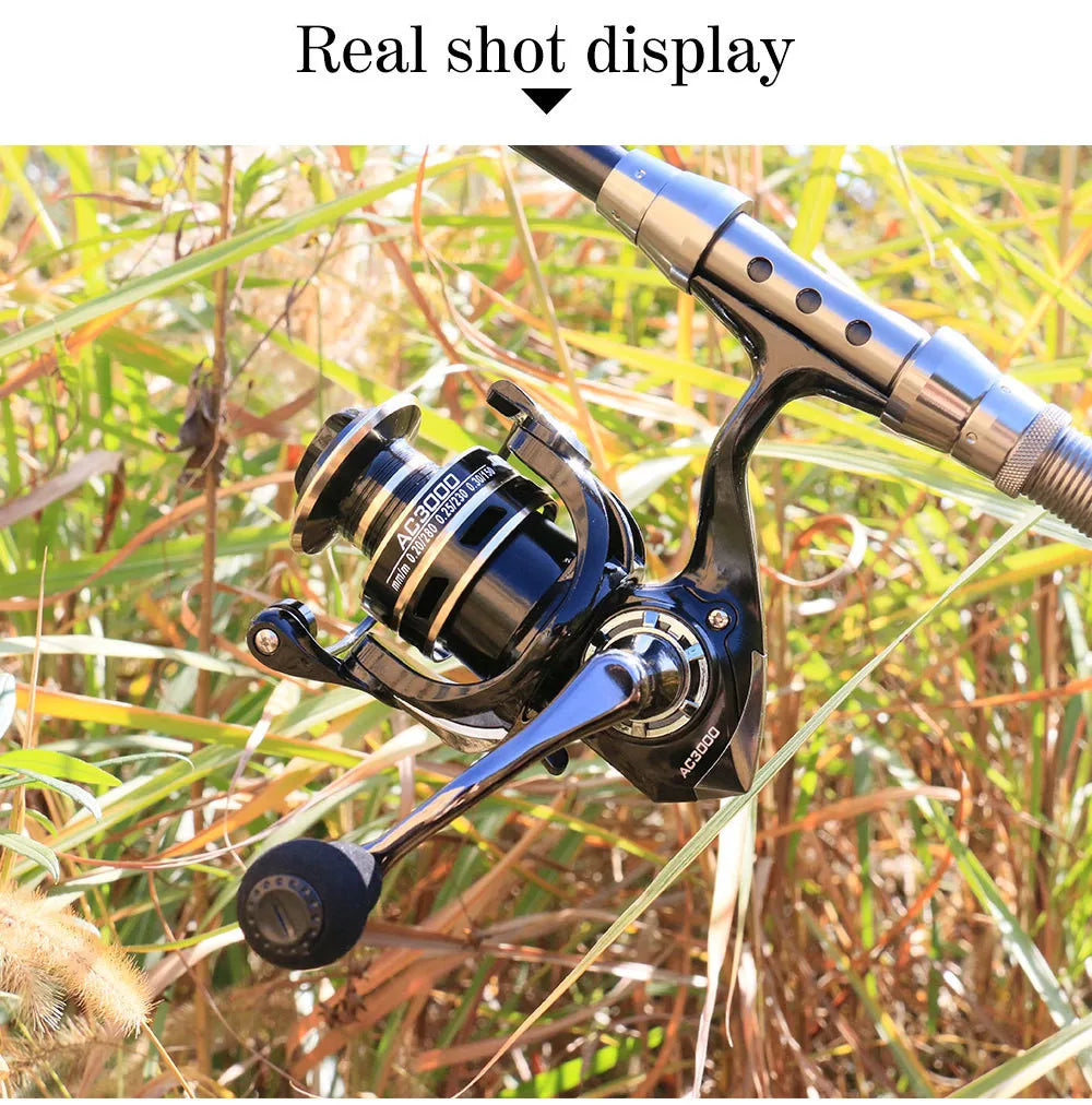 Newest OKUMA AC2000-7000 Fishing Reel Metal Ball Grip Spinning Reel 5.2:1 Metal Reel Cup 12KG Max Drag