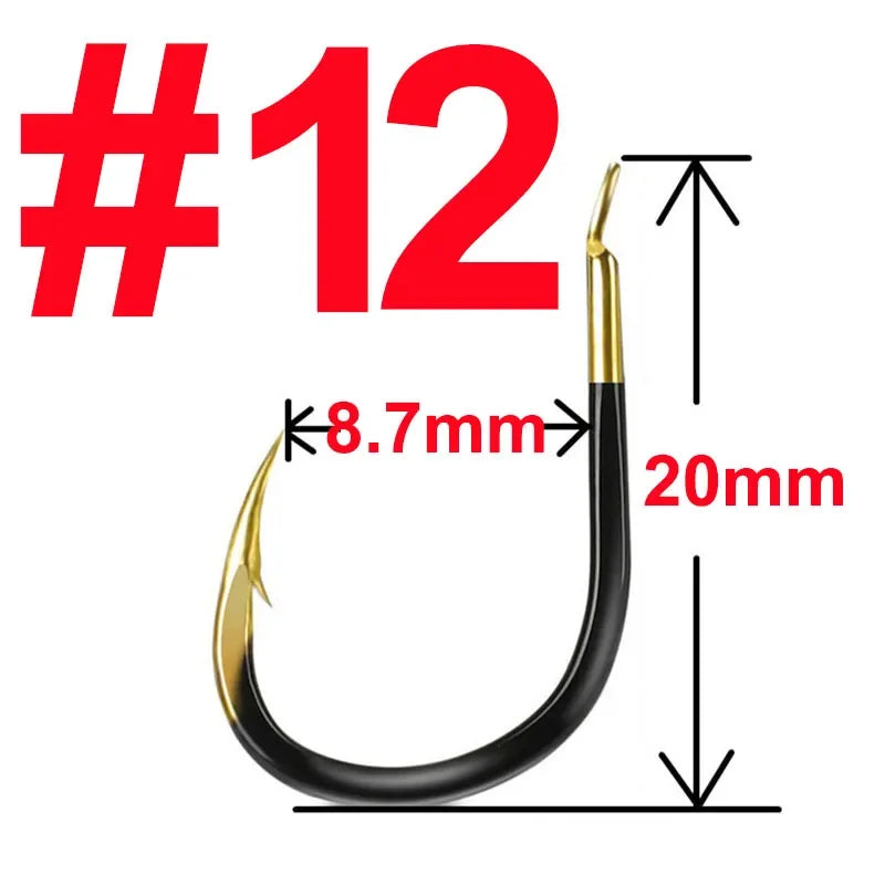 20 pcs Fishing Hook Single Fishhook Fishing Accessories Supplies Lures Carp Fishing Tackle Barbed Colored Tungsten Alloy