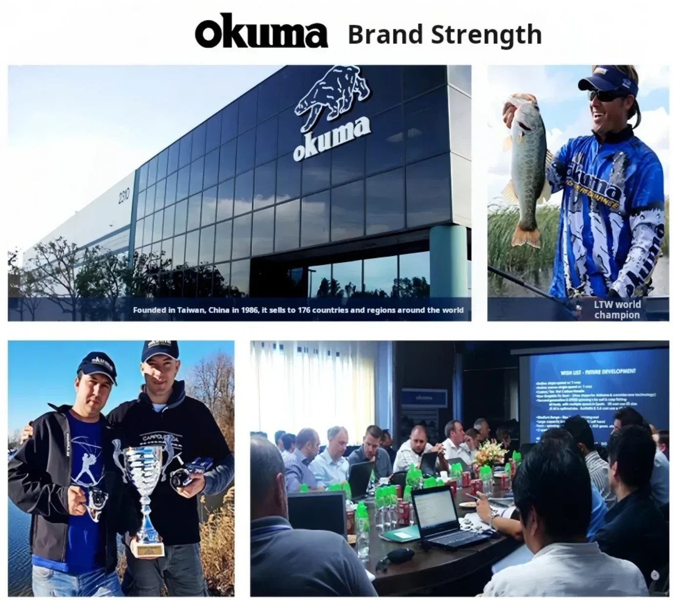 OKUMA Fishing Reel Spinning Wheel with Double Brake 18KG Line Capacity for Angling And Baitcasting