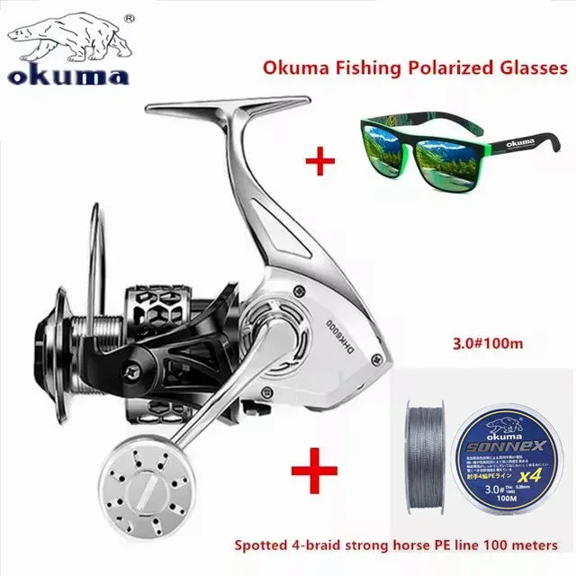 Okuma Fishing Reel 18Kg Max Drag14+1BB Anti Spinning Wheel Sea Fishing Line Reel 1000-7000