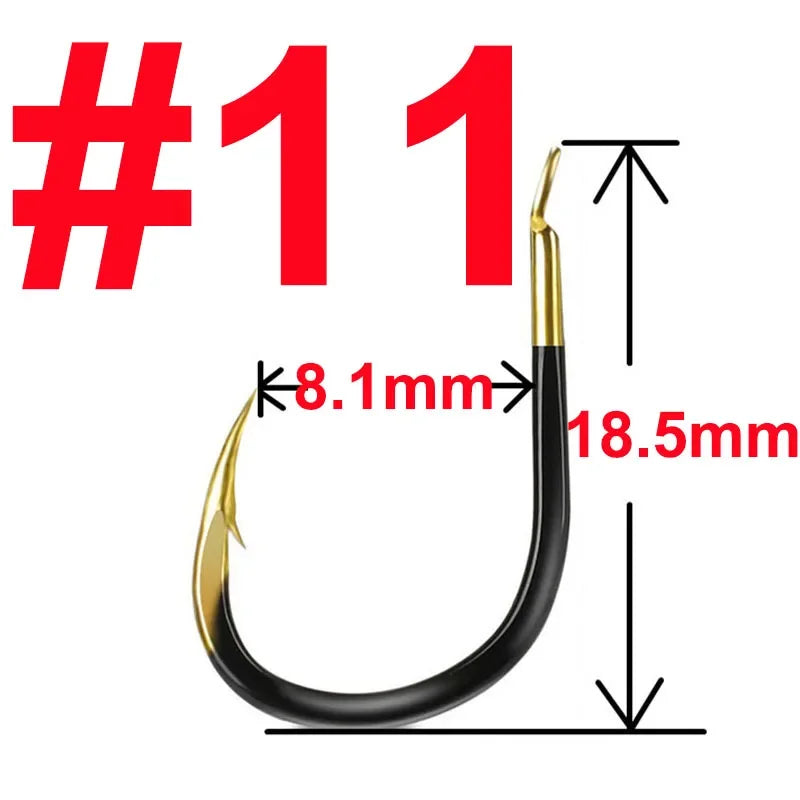 20 pcs Fishing Hook Single Fishhook Fishing Accessories Supplies Lures Carp Fishing Tackle Barbed Colored Tungsten Alloy