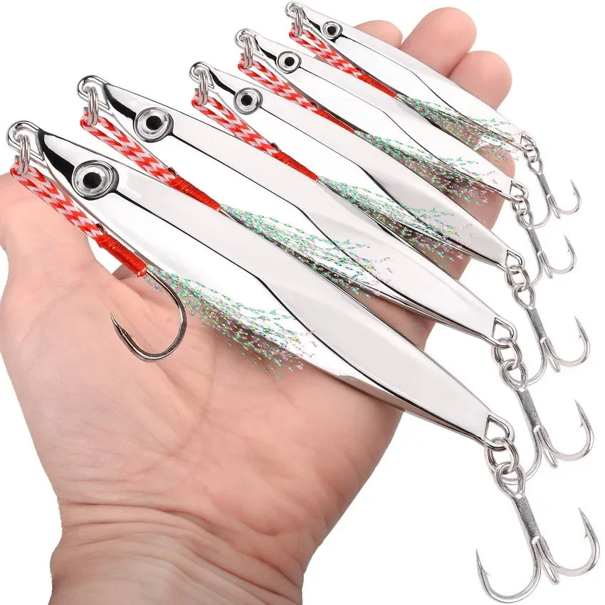 1pcs 40g 30g 20g 15g 10g Sea Fishing Bait Jigging Lure Metal Fishing Lure Saltwater Lures Practical Tackle Saltwater Accessories