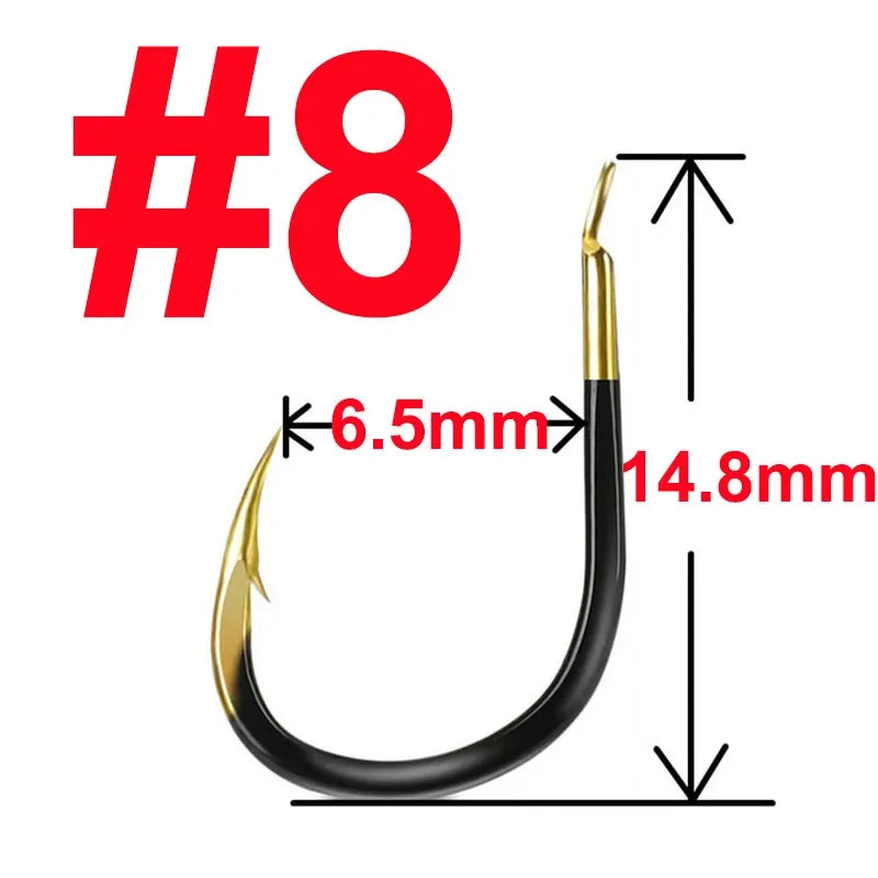 20 pcs Fishing Hook Single Fishhook Fishing Accessories Supplies Lures Carp Fishing Tackle Barbed Colored Tungsten Alloy