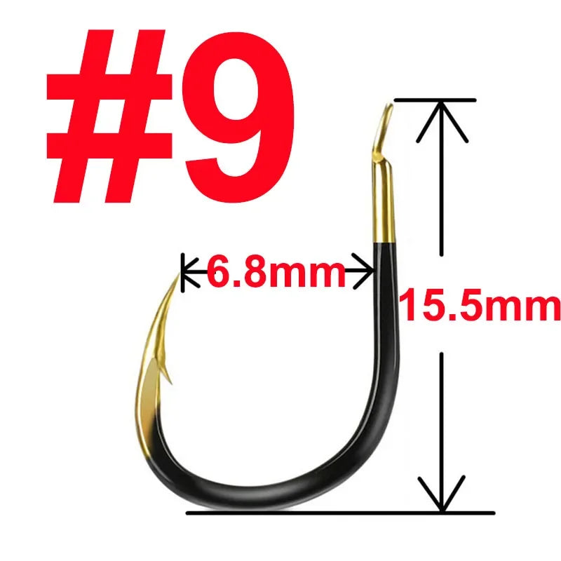 20 pcs Fishing Hook Single Fishhook Fishing Accessories Supplies Lures Carp Fishing Tackle Barbed Colored Tungsten Alloy