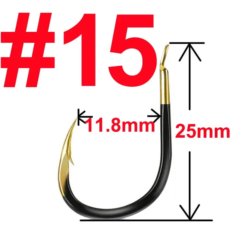 20 pcs Fishing Hook Single Fishhook Fishing Accessories Supplies Lures Carp Fishing Tackle Barbed Colored Tungsten Alloy