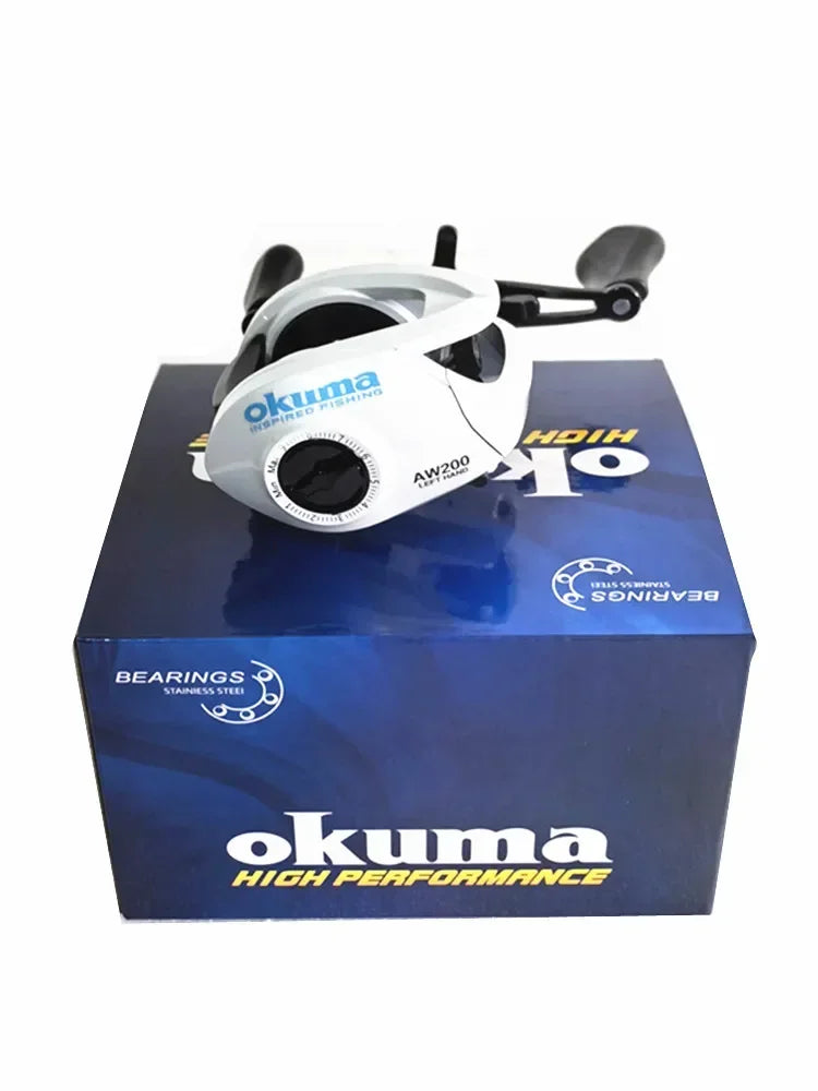 OKUMA fishing reel metal wire cup 6.3:1 water droplet wheel 10KG magnetic brake fishing bait carp fishing reel