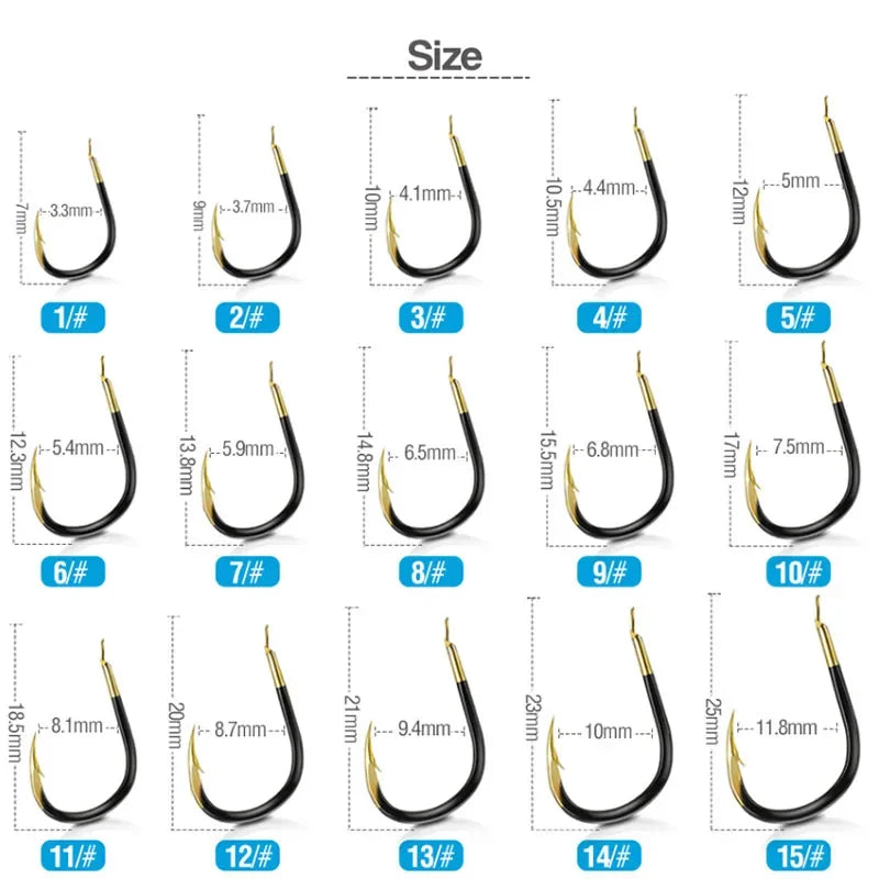 20 pcs Fishing Hook Single Fishhook Fishing Accessories Supplies Lures Carp Fishing Tackle Barbed Colored Tungsten Alloy