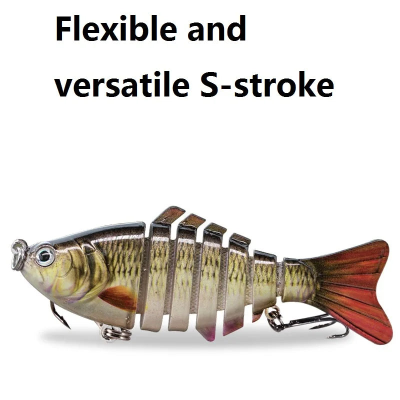 Fishing Baits Trolling Minnow Wobbler Multi-section Hard Bait 10cm15g Artificial Crankbait JerkBait Fishing tackle Lure ,1PC