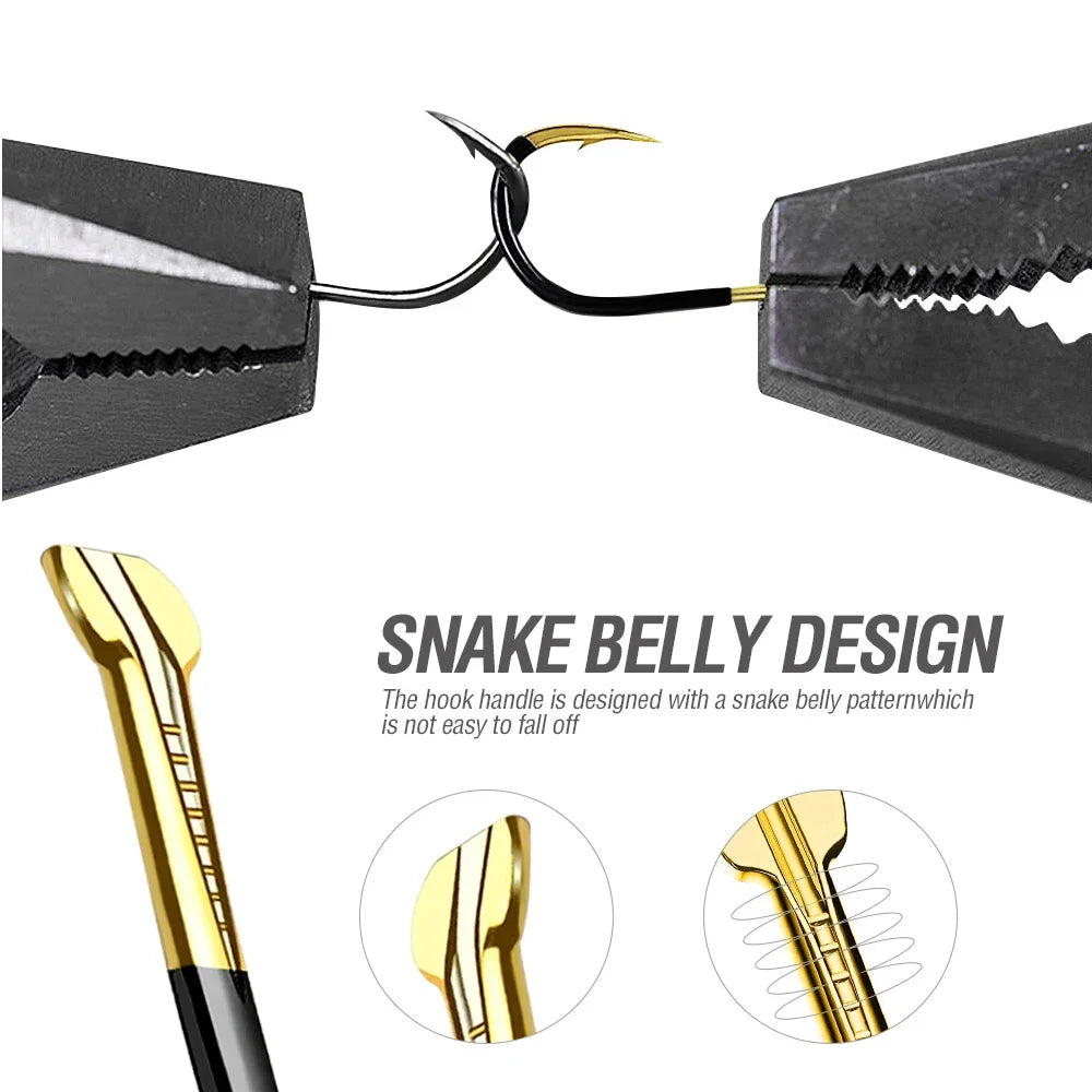 20 pcs Fishing Hook Single Fishhook Fishing Accessories Supplies Lures Carp Fishing Tackle Barbed Colored Tungsten Alloy